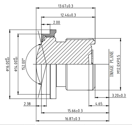 Fahrzeug-Kameraobjektive WHO M12 2.35mm 1/2.7&quot; HD wasserdicht